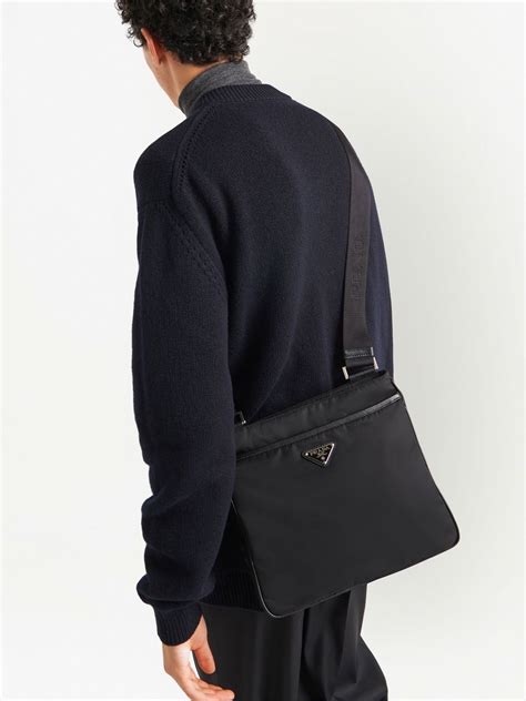 prada re nylon messenger bag|Prada nylon crossbody bag.